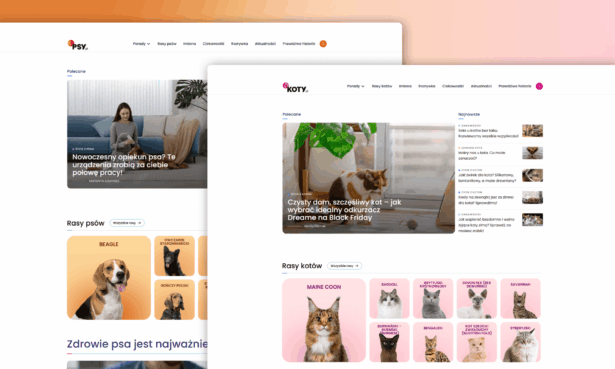 Psy.pl i Koty.pl - użytkowa i technologiczna przebudowa wiodących portali tematycznych